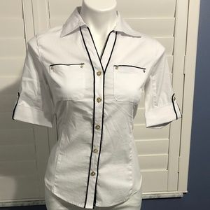 Anne Klein white blouse